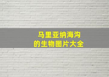 马里亚纳海沟的生物图片大全