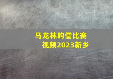 马龙林昀儒比赛视频2023新乡