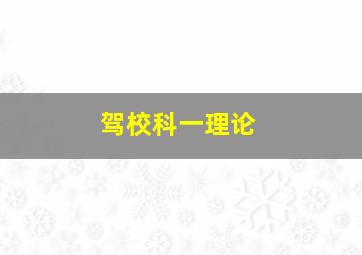 驾校科一理论