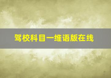 驾校科目一维语版在线