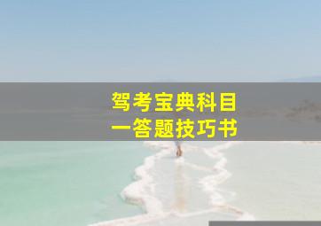 驾考宝典科目一答题技巧书