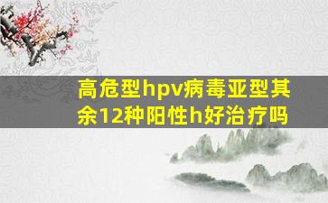 高危型hpv病毒亚型其余12种阳性h好治疗吗