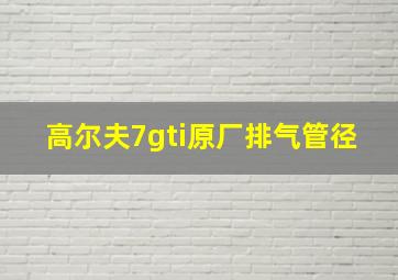 高尔夫7gti原厂排气管径