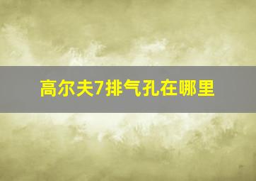 高尔夫7排气孔在哪里