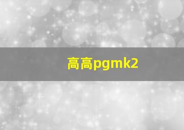 高高pgmk2