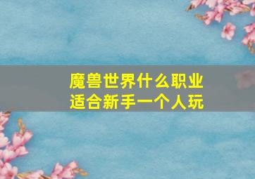 魔兽世界什么职业适合新手一个人玩