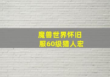 魔兽世界怀旧服60级猎人宏