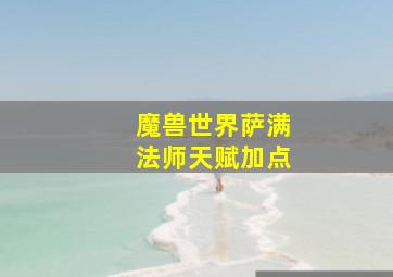 魔兽世界萨满法师天赋加点