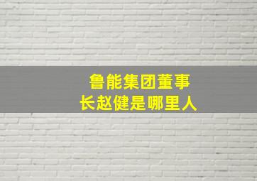 鲁能集团董事长赵健是哪里人