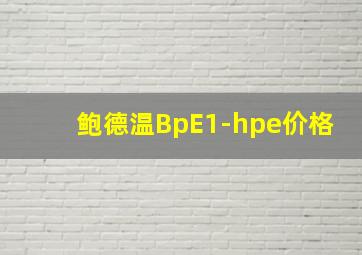 鲍德温BpE1-hpe价格