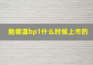 鲍德温bp1什么时候上市的