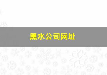 黑水公司网址